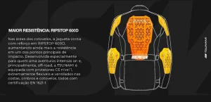 Jaqueta ASW Tsunami Chumbo/Preto/Vermelho 2025 - Spinelli Motos